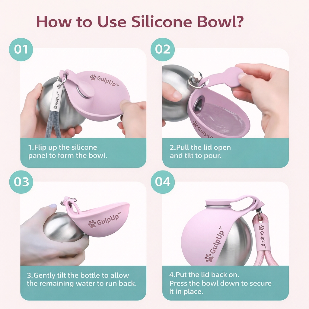 GulpUp™ The 2-in-1 Dog Water Bottle & Bowl